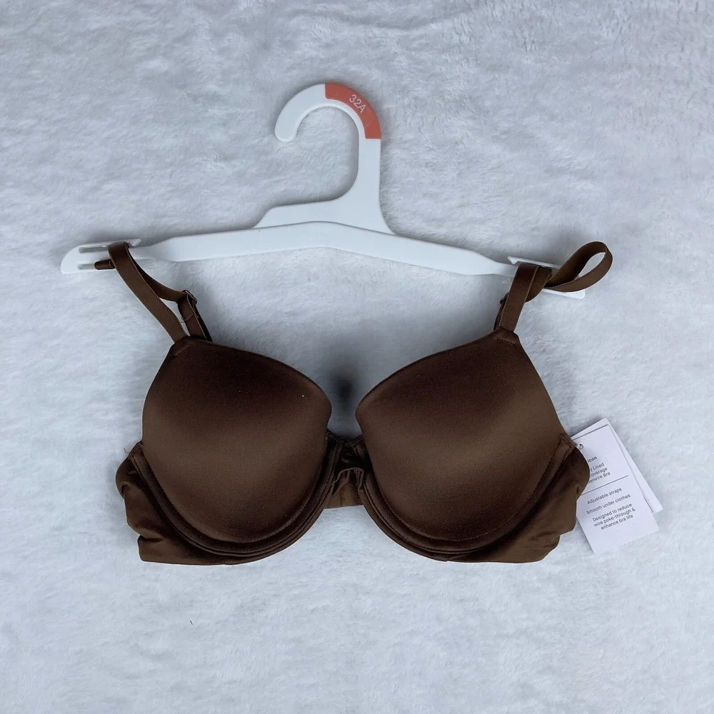 Lot of 2‎ Auden Underwired Bra Womens 32A Brown Icon Lightly Lined Full Coverage